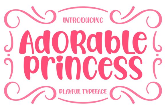 Adorable Princess: A Playful Display Font for Dreamy Brand Designs
