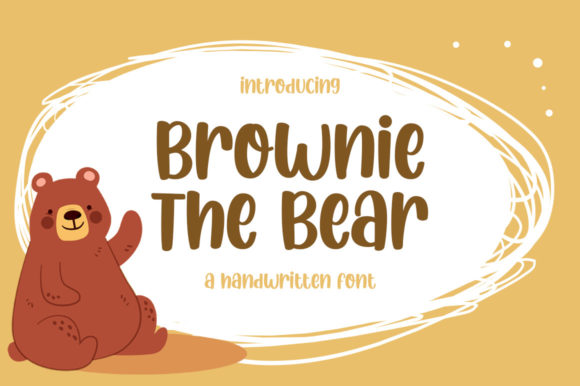 Brownie the Bear: A Sweet, Handwritten Display Font for Crafty Makers and Sellers