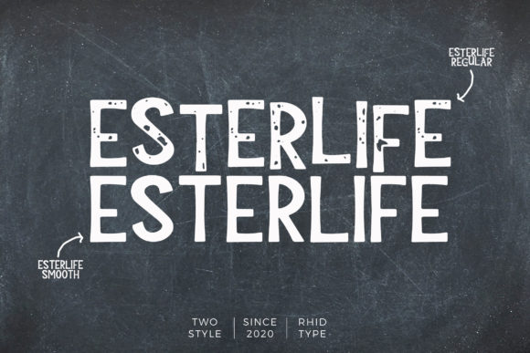 Esterlife: A Ruggedly Cute Display Font for Modern Marketing Visuals