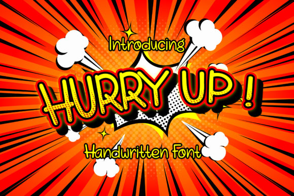 Hurry Up: A Playful Display Font for Friendly Brand Designs