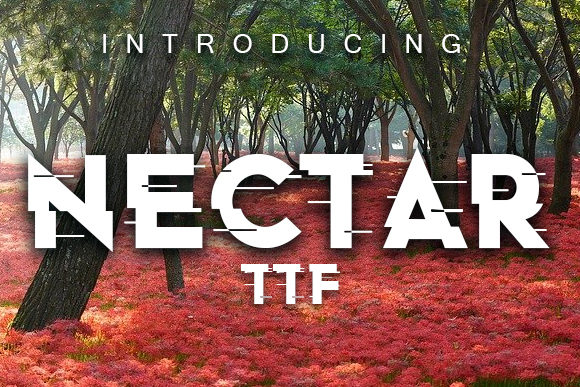 Nectar: A Glitch Font That Elevates Campaign Visuals with Edgy Appeal