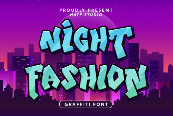 Night Fashion: A Bold Display Font for Crafters and Product Designers