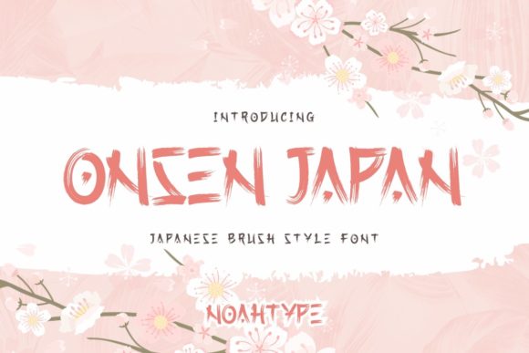 Onsen Japan: A Fresh Display Font for Handmade Labels, Invitations & Shop Branding