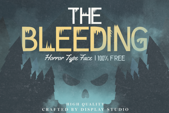 The Bleeding: A Bold Display Font for Hauntingly Beautiful Craft Designs